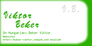 viktor beker business card